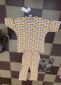 Salilome  Pajama Set - Yellow Orange Print
