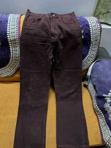 Burgundy Flare Jeans