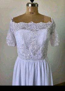Elegant White Lace Maxi Dress