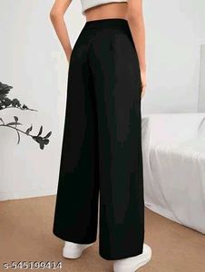 Wide Leg Black Trousers