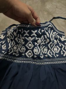 Blue Embroidered Sundress