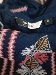 Bronz Navy Blue Top