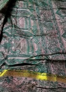 Beautiful Gold Border Saree