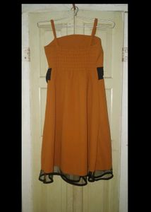 Mustard Black Cute Dress 💕