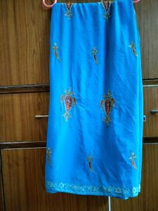Firozi Blue Saree