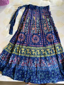 Printed Wrap Skirt