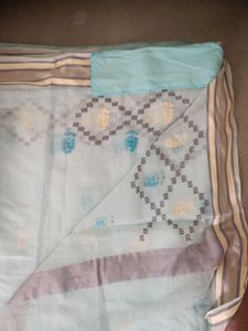 Light Blue Cotton Saree