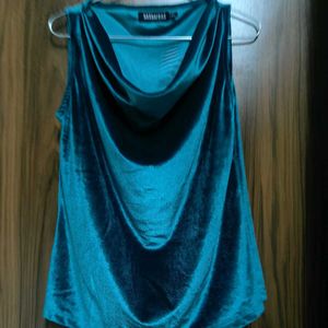Teal Velvet Top