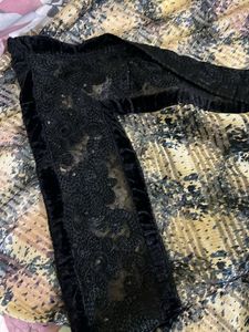 Elegant Printed Saree with Lace Border