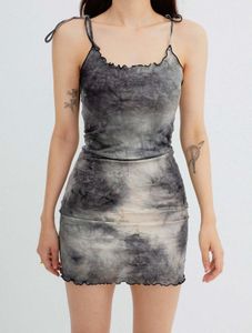 Tie-Dye Grey  Bodycon Dress