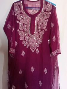 Embroidered Kurta with inner