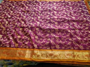 Maroon And Golden Bridal Kanchipuram Silk Saree