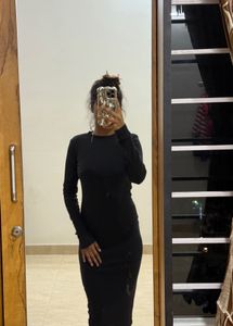 Black Bodycon Midi Dress