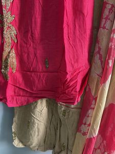 Elegant Pink Kurta Set (L)