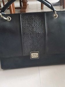 Biba Black Leather Handbag