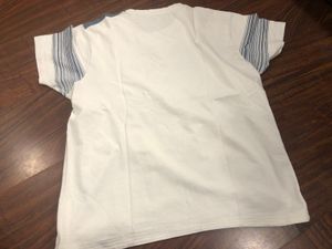 Stylish Men&#39;s Striped T-Shirt - Blue &amp; White