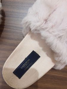 Carlton London Faux Fur Slides