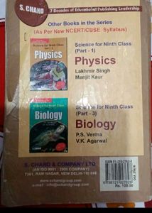 3 Book(9th)👉Physics+ chemistry+Biology