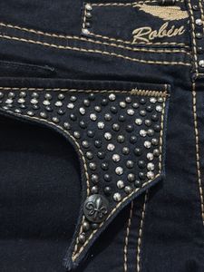 Rhinestone Pocket Jeans