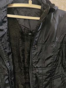 Black jacket With Woolen Layer Inside