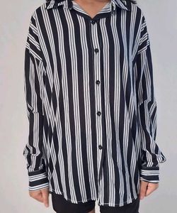 Black And White Stripped Oversized shirt