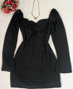Black Halter Mini Dress