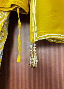 BIBA Yellow Printed Kurta Set