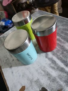 Steel Tea Coffee &amp; Sugar Container 800 ml