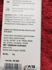 Swiss Beauty Perfect Liquid Concealer