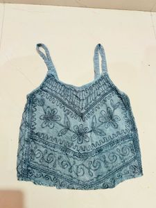 Embroidered Tank Top