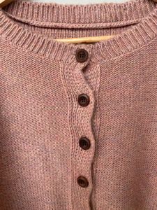 Peach Cropped Oversized Cardigan.