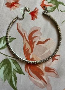 Rhinestone Detail Choker Necklace
