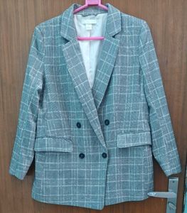 H&amp;M Plaid Blazer
