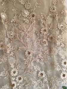 Embroidered Floral Soft Net Saree