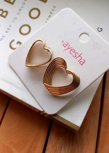 Golden Heart Studs