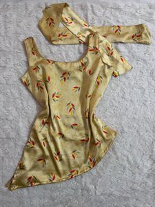 Silky y2k Corset Top with Scarf