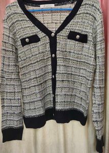 Elegant Tweed Cardigan