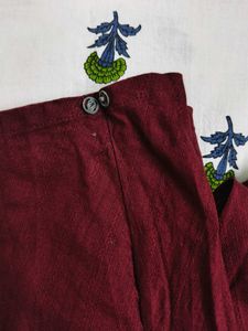 Rangmanch Pure cotton Brownish Maroon Chudidar
