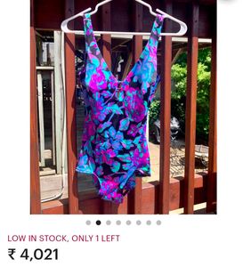 Floral Print One-Piece Swimsuit