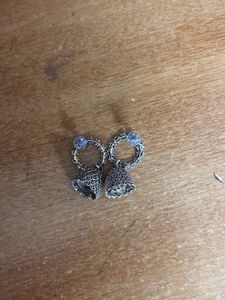 FUBS Silver Jhumka Earrings