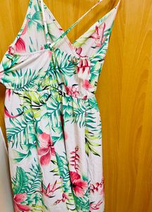 Urbanic White Floral Adjustable Strap Maxi Dress