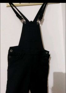 Black Denim Overalls