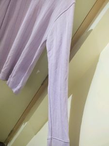 Lavender Colour Sweatshirt Top
