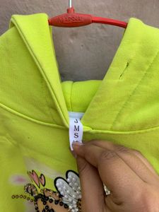 Premium dimands Handmade Neon Graphic Hoodie