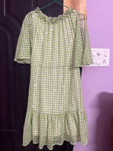 Green Checkered Dress