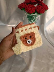 Crochet Bear Pouch 🐻