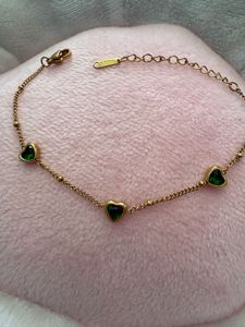 Emerald Heart Charm Bracelet