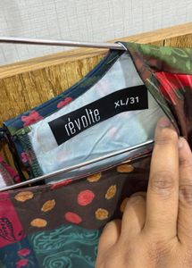 Brand-new, unused Patchwork Print Tiered Dress