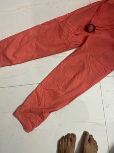 Orange Cat Print Jumpsuit