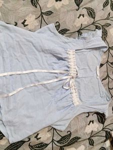 Light Blue Cottagecore Top